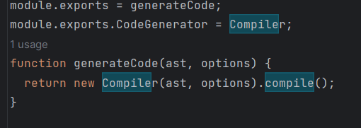 Pug code generator exports