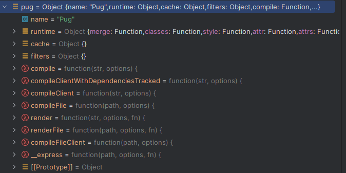Pug library exports
