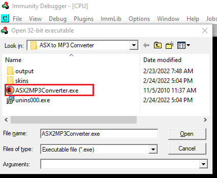 Windows Stack Smashing — ASXtoMP3Converter